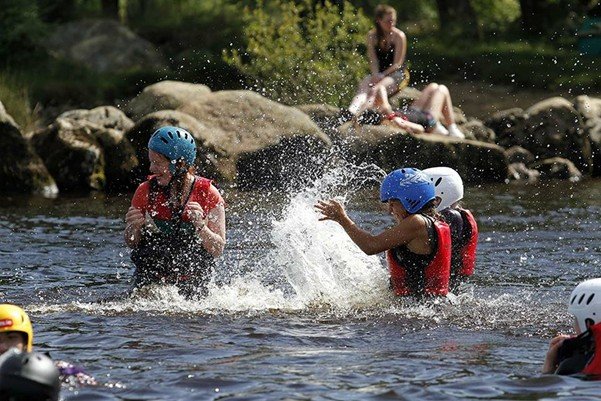 Castle Saunderson by the river and forest